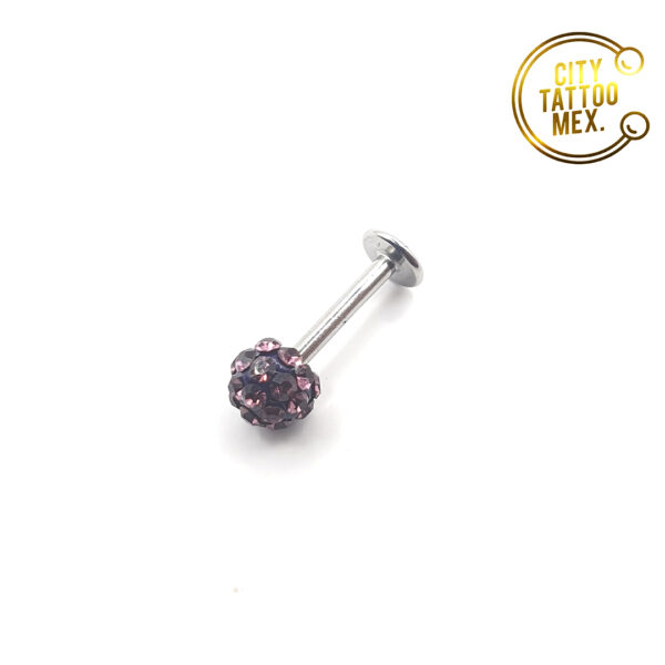 007-6 Labret Recto Circonia Morado